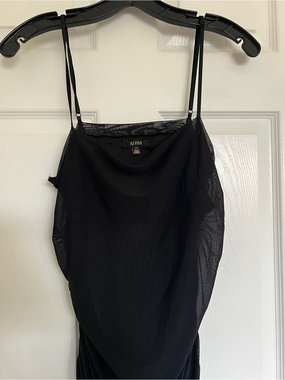 AFRM Valerie Black Mesh Dress Size Large - Picture 3 of 5